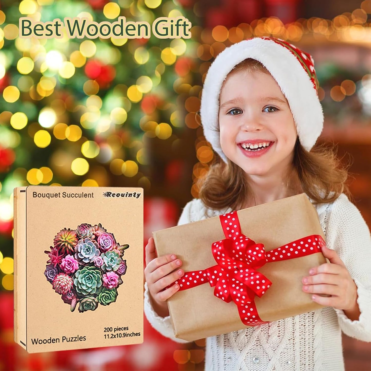 Wooden Puzzles for Adults 500 Piece, Colorful Succulent Puzzle for Mom, Challenging Puzzle, Luxurious Shaped Wooden Puzzles for Family Game 16.7 * 16.3in