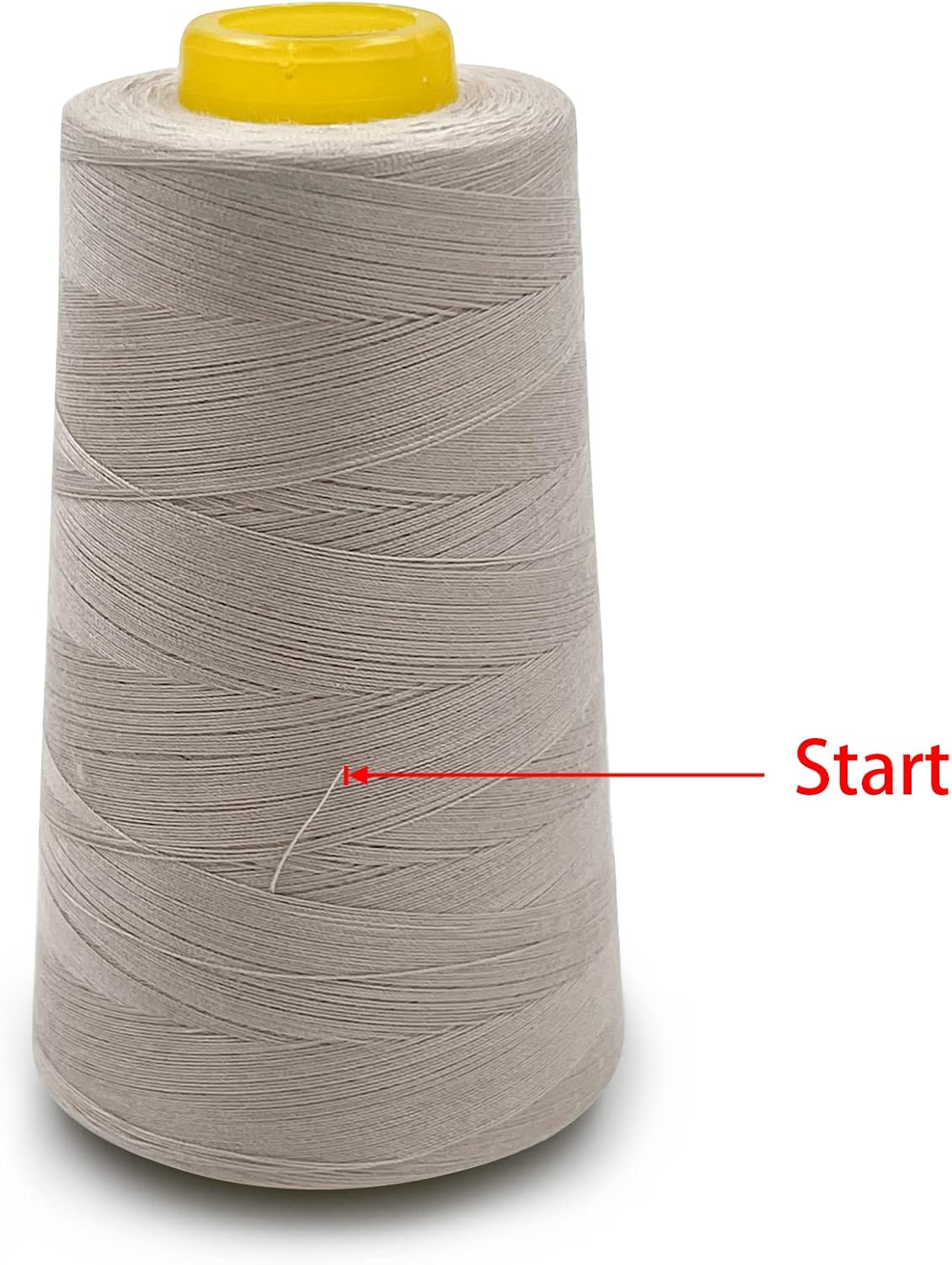 Tortoise 4 Cones of 3000 Yards Each Spool Thread for All Purpose, Serger, Overlock, Quilting, Sewing Machine - 40S/2 Beige 100% Polyester
