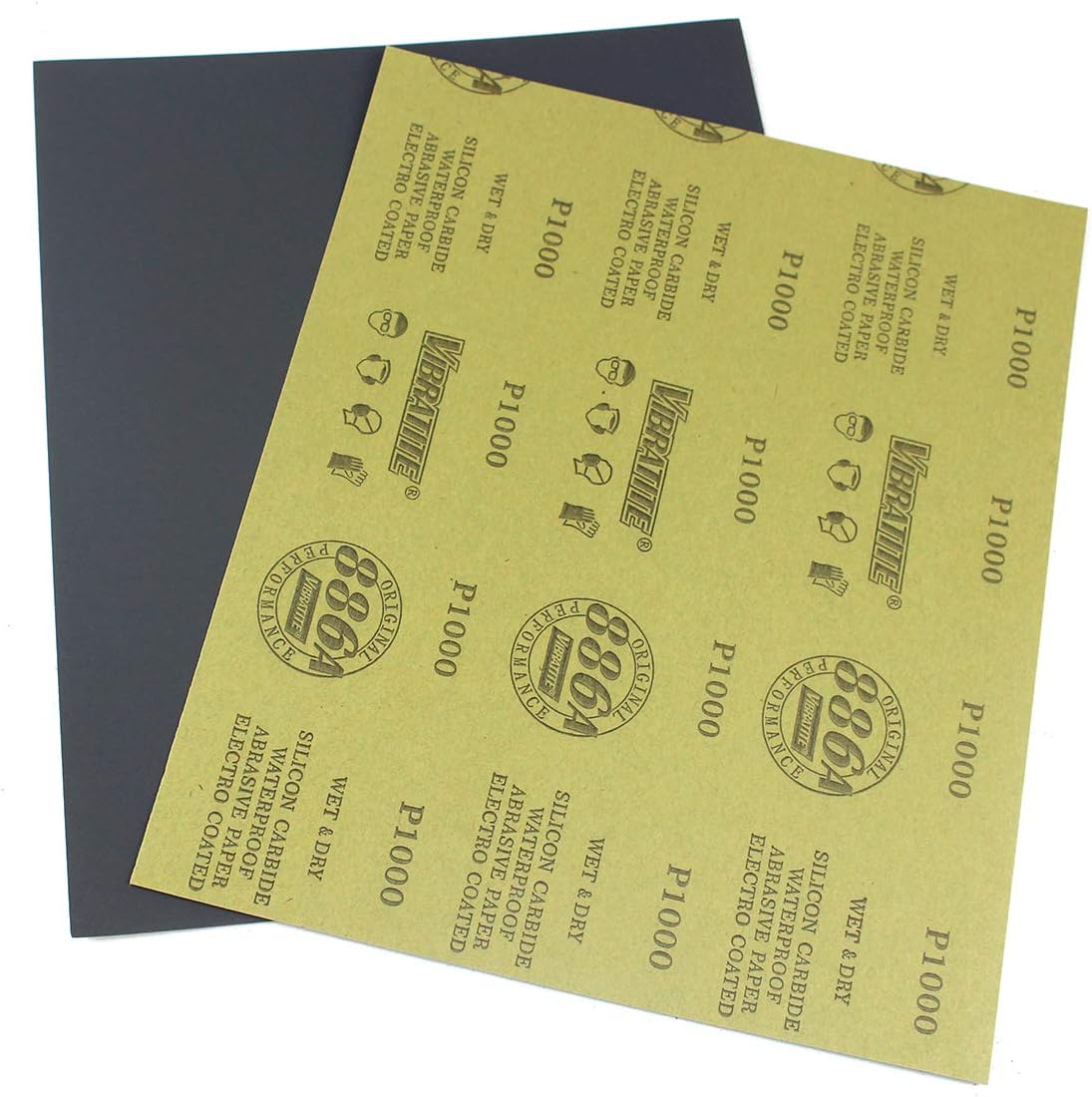 Sandpaper Sheets, 1000 Grit Dry Wet Sand Paper, 9 x 11 Inch,Silicon Carbide, for Wood Furniture Finishing,Metal Sanding and Automotive Polishing,10 -Sheet