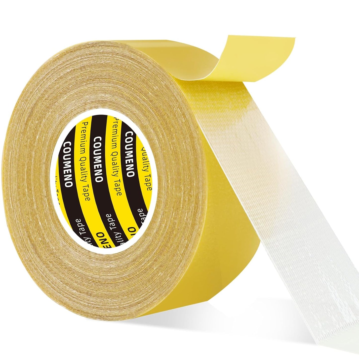 Double Sided Tape Heavy Duty Strong Wall Adhesive with Fiberglass Mesh, Super Sticky Insistent Clear Tape, Easy Use Mounting Tape 1.4inX33FT