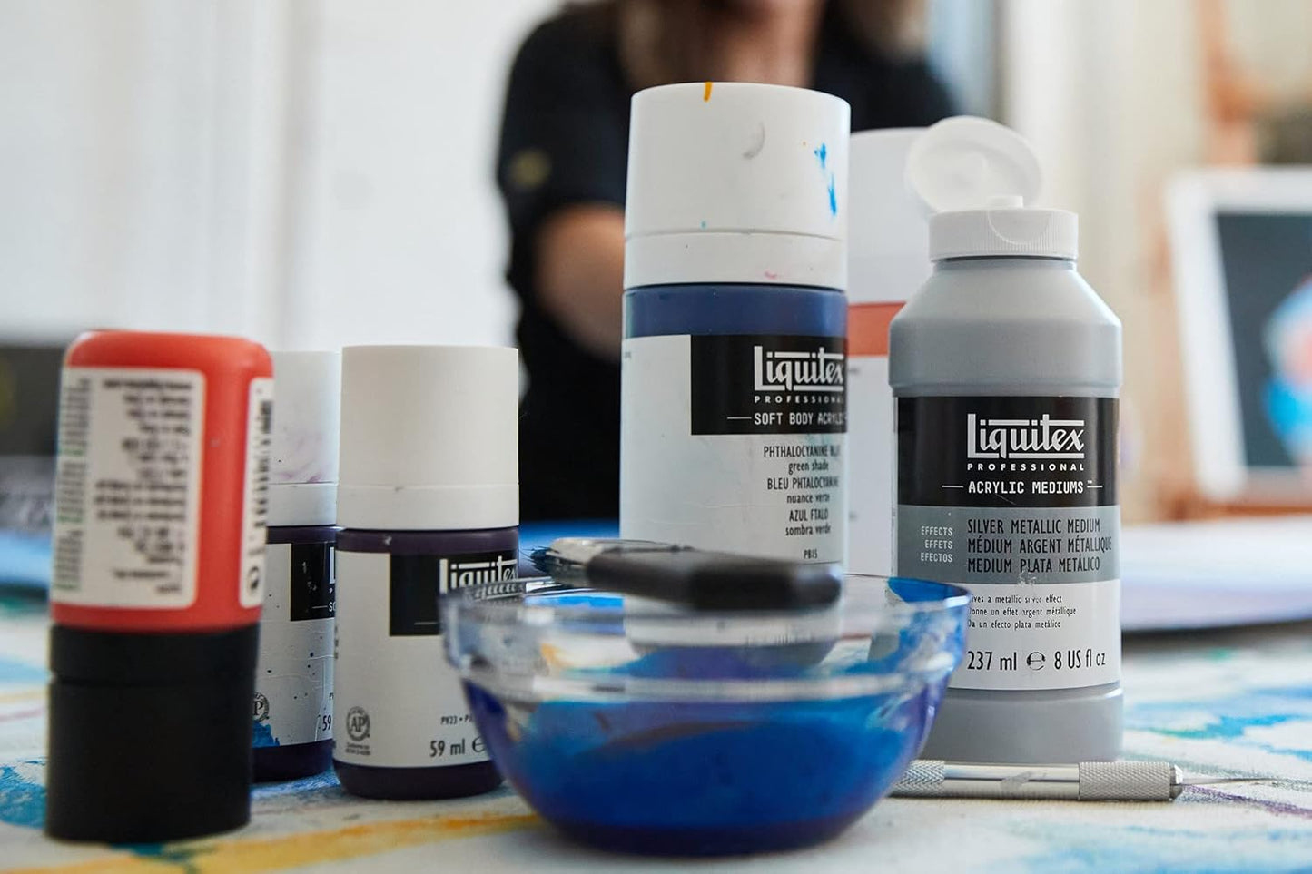 Liquitex Professional Effects Medium , 237ml (8-oz), Silver Metallic Medium