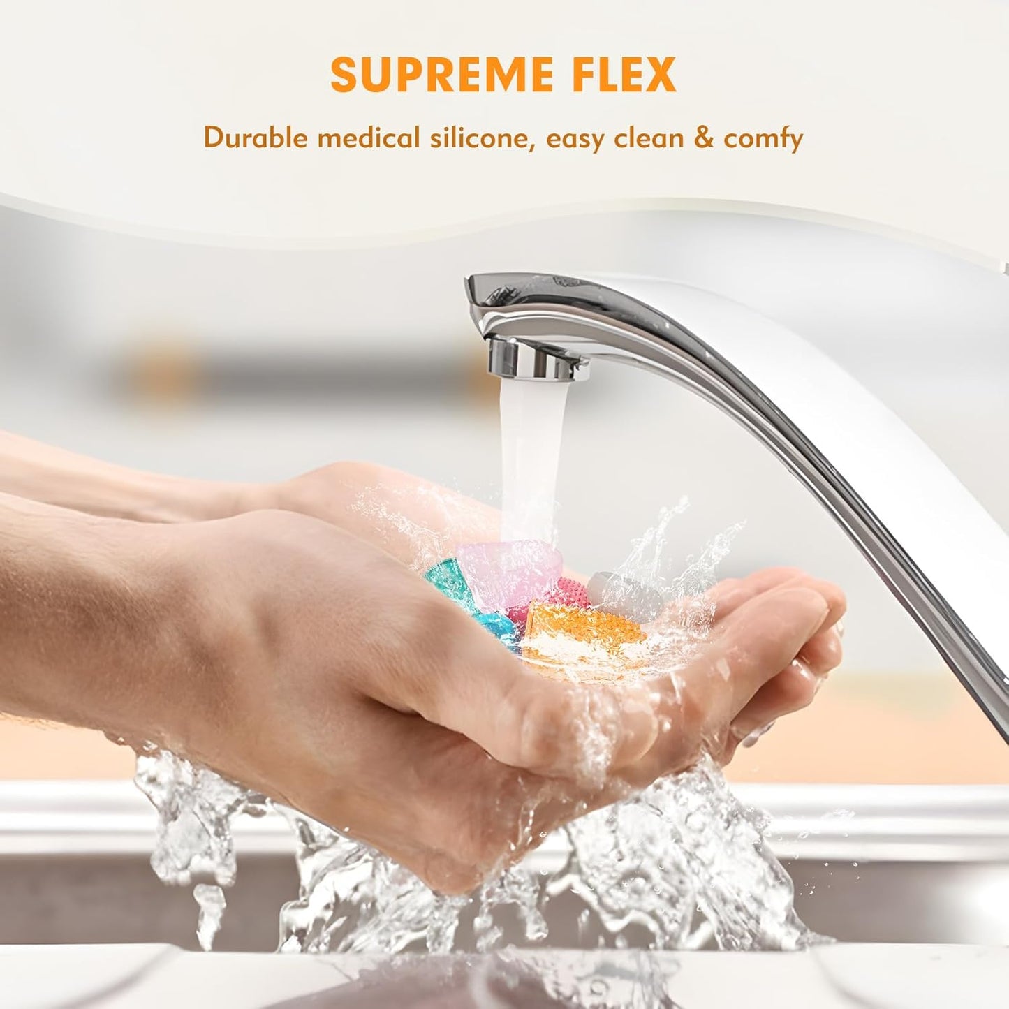 20 Pieces Rubber Thimble - Thimbles for Hand Sewing with Finger Protection, Durable Rubber Finger Tips for Quilting, Knitting, Embroidery, Paperwork & Crafts (5 Sizes)