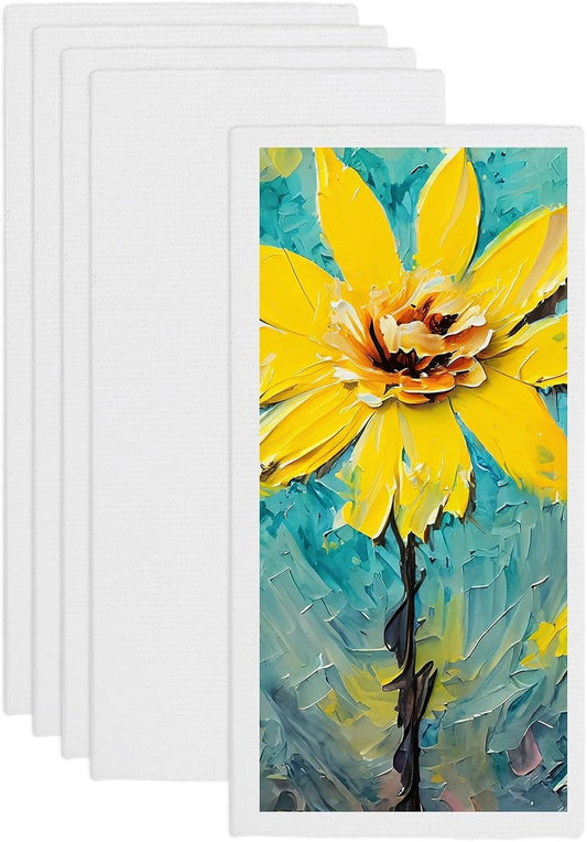 MECCANIXITY Canvas Boards for Painting, 8x16 Cotton Blank Primed Art Canvas Panels Acid-Free for Painting Supplies Oil Acrylic Tempera Watercolor Pouring Paint Artists(White, Pack of 5)