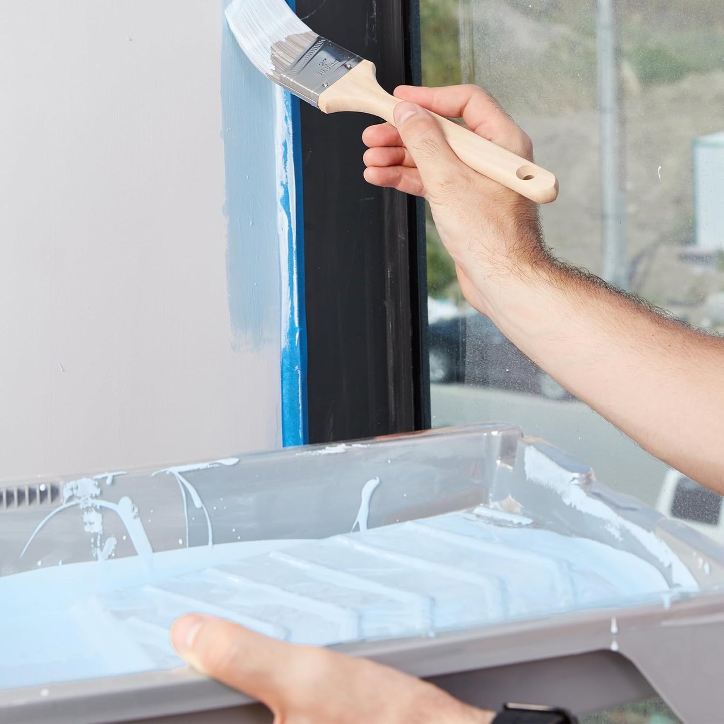 Voomey Paint Tray Liner Disposable,Paint Pan Liners,24 Pcs Heavy-Duty Plastic Paint Tray Liners for House Painting, Leak-Proof & Easy Cleanup (Only Compatible with Voomey 17pcs Paint Roller Kit)