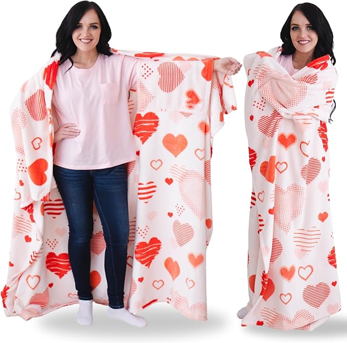 Wearable Blankets for Women, Adult Wearable Blanket Men, Valentine's Day Gifts for Her, Wife Birthday Gift Ideas