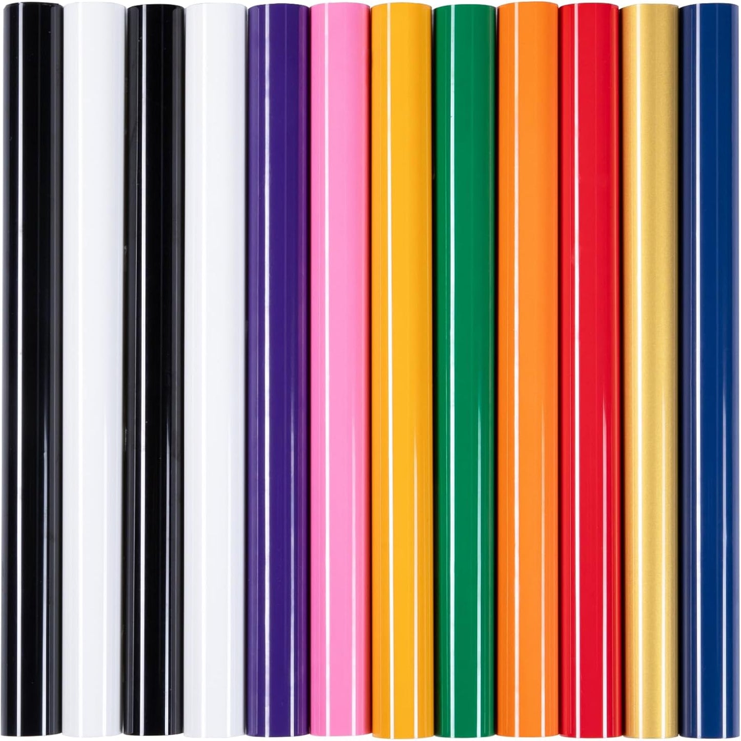 HTVRONT HTV Heat Transfer Vinyl -13 Pack HTV Vinyl Sheets, 12" x 10" Iron on Vinyl for T Shirts, 10 Assorted Premium Colors Heat Transfer Vinyl for All Cutting Machines