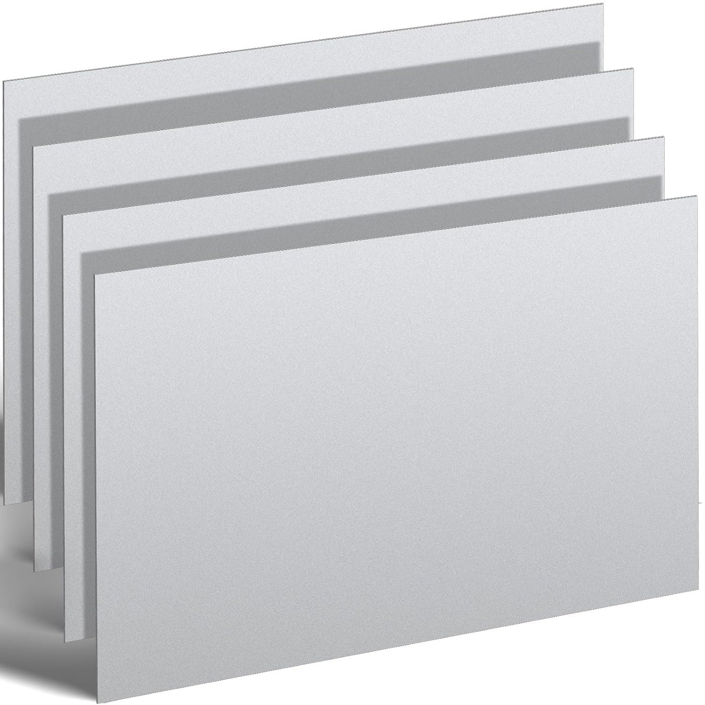 Hicarer 4 Pcs Mild Steel Sheet Cold Rolled 18 Gauge Metal Plate Weldable Metal Sheets for Professional Industrial DIY Use, Clean Surface Easy to Weld (12" X 16")