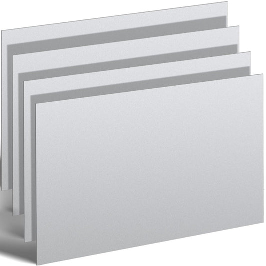 Hicarer 4 Pcs Mild Steel Sheet Cold Rolled 18 Gauge Metal Plate Weldable Metal Sheets for Professional Industrial DIY Use, Clean Surface Easy to Weld (12" X 16")