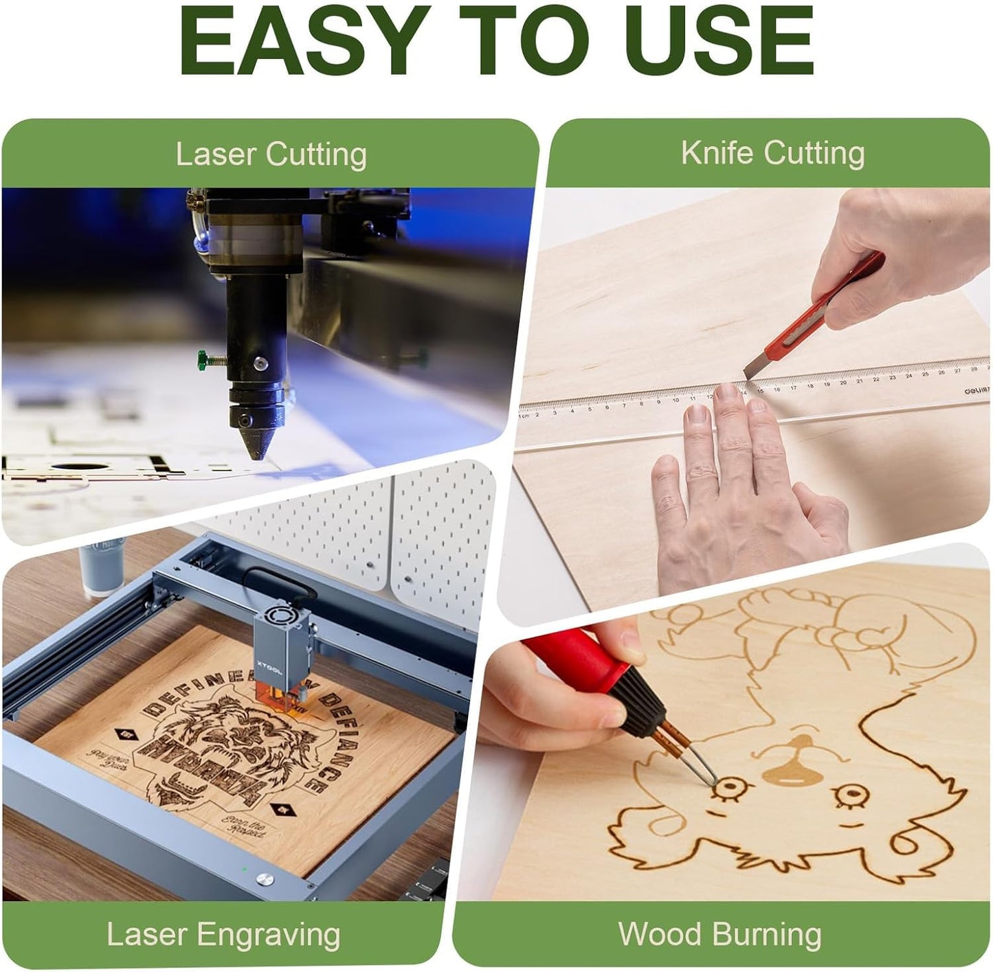 6 Pack Birch Plywood Sheets, 12 x 12 x 1/8 Inch, 3mm Plywood for Laser Cutting, Thin Unfinished Wood Sheets for Architectural Models, Wood Burning and DIY Crafts