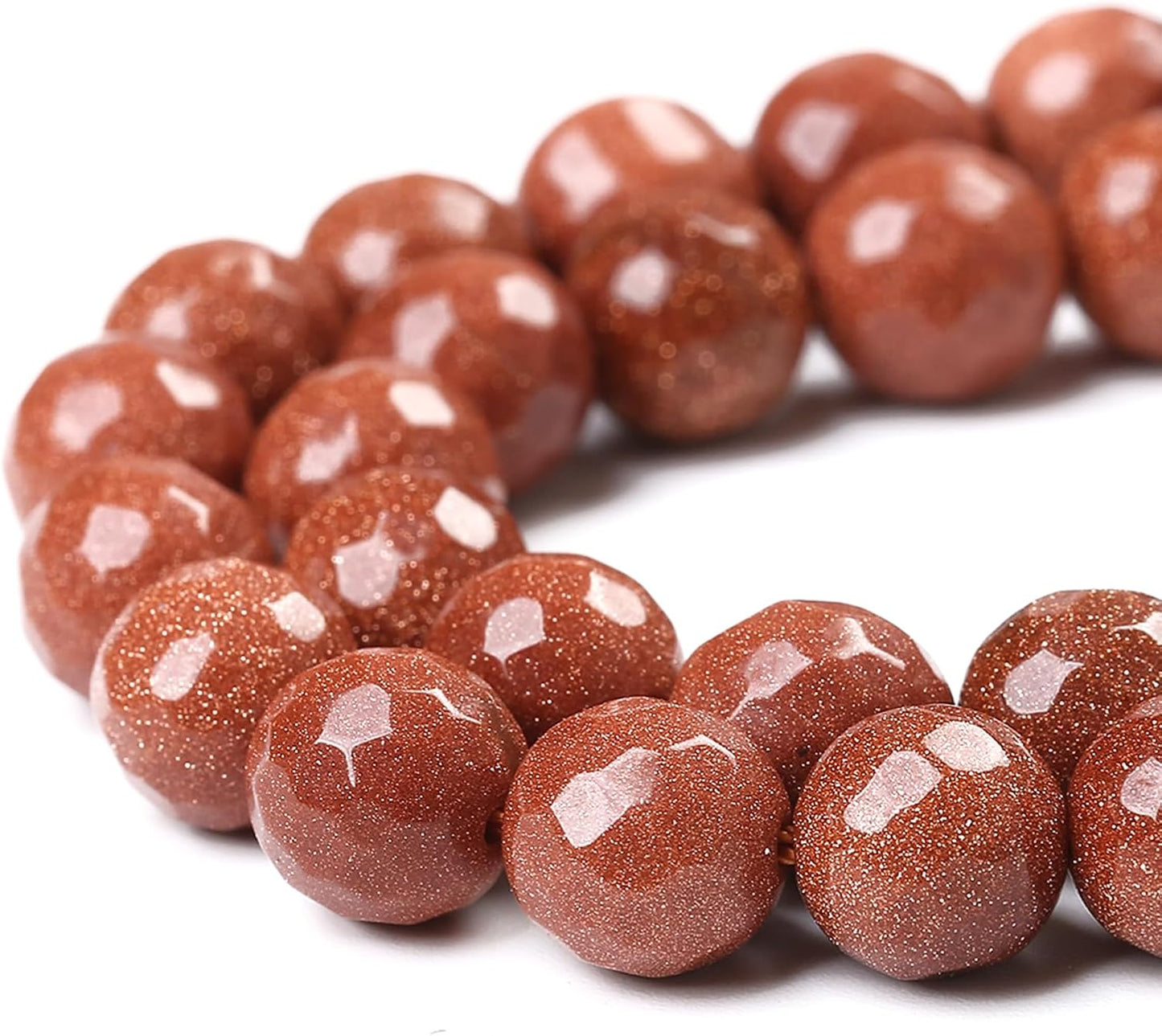 60pcs 6mm Natural Gold Sandstone Beads Faceted Stone Energy Healing Beads for Jewelry MakingDIY Bracelet Necklace Accessories 15" (6mm, Faceted Gold Sandstone)