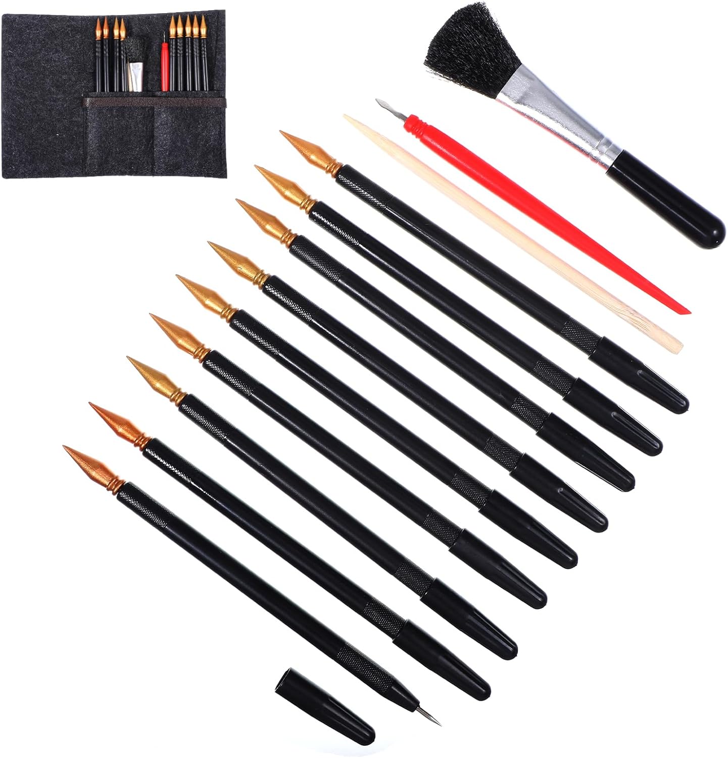 14Pcs Scratch Art Tools, Dual Tip Scratch Coloring Stylus Paper Art Kit for Adults, Complete Scratch Art Tools Set for DIY Painting and Drawing