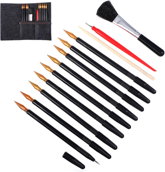14Pcs Scratch Art Tools, Dual Tip Scratch Coloring Stylus Paper Art Kit for Adults, Complete Scratch Art Tools Set for DIY Painting and Drawing