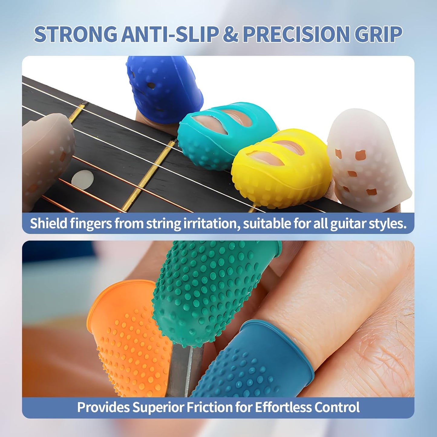 30 pcs Rubber Thimble, Rubber Finger Tips, Office thimbles for Hand Embroidery, Cutting, Knitting & Counting, dedos de silicona para las Manos, dedales para Coser，Thumb Thimble in 5 Sizes and Colors