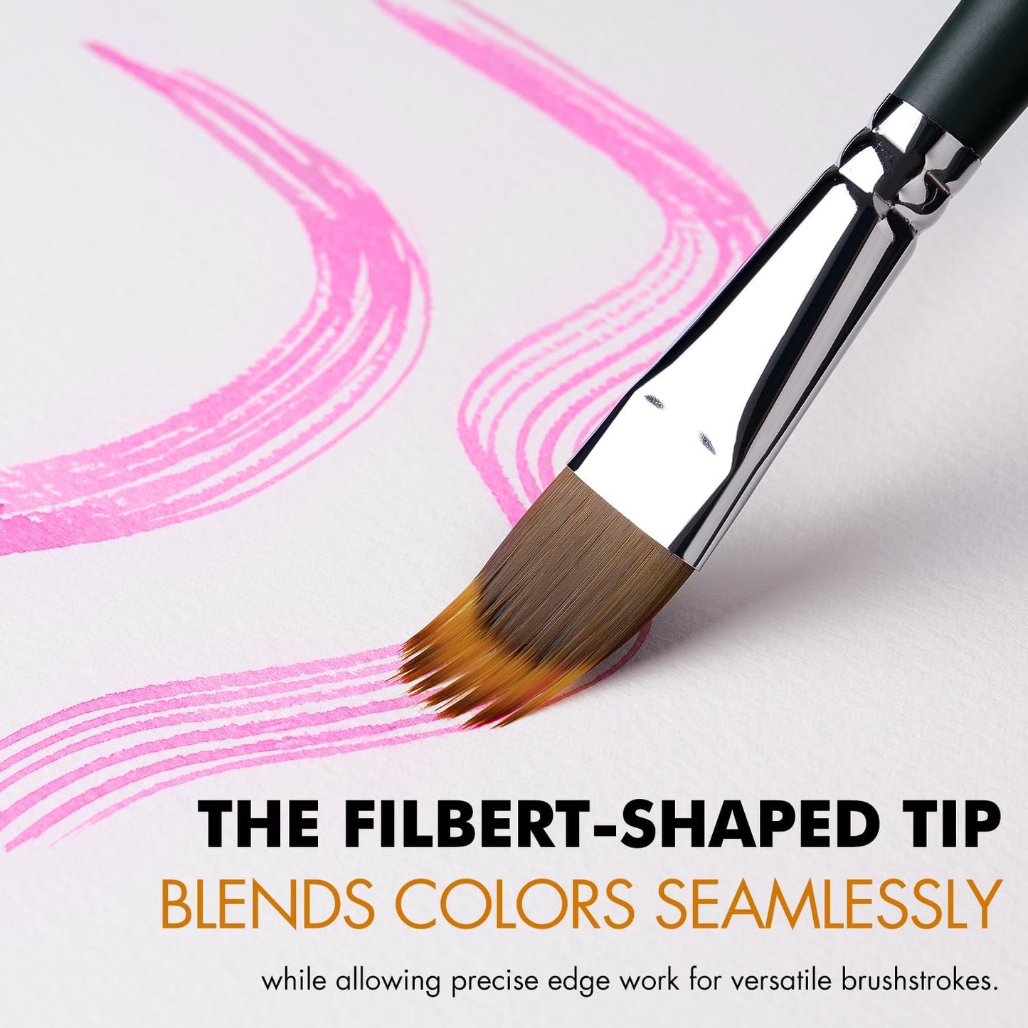 5pcs Dual-Layer Grainer Brush Set- Fuumuui Professional Synthetic Filbert Comb Brushes for Unique Texture Painting Perfect for Artists Acrylic, Watercolor and Oil