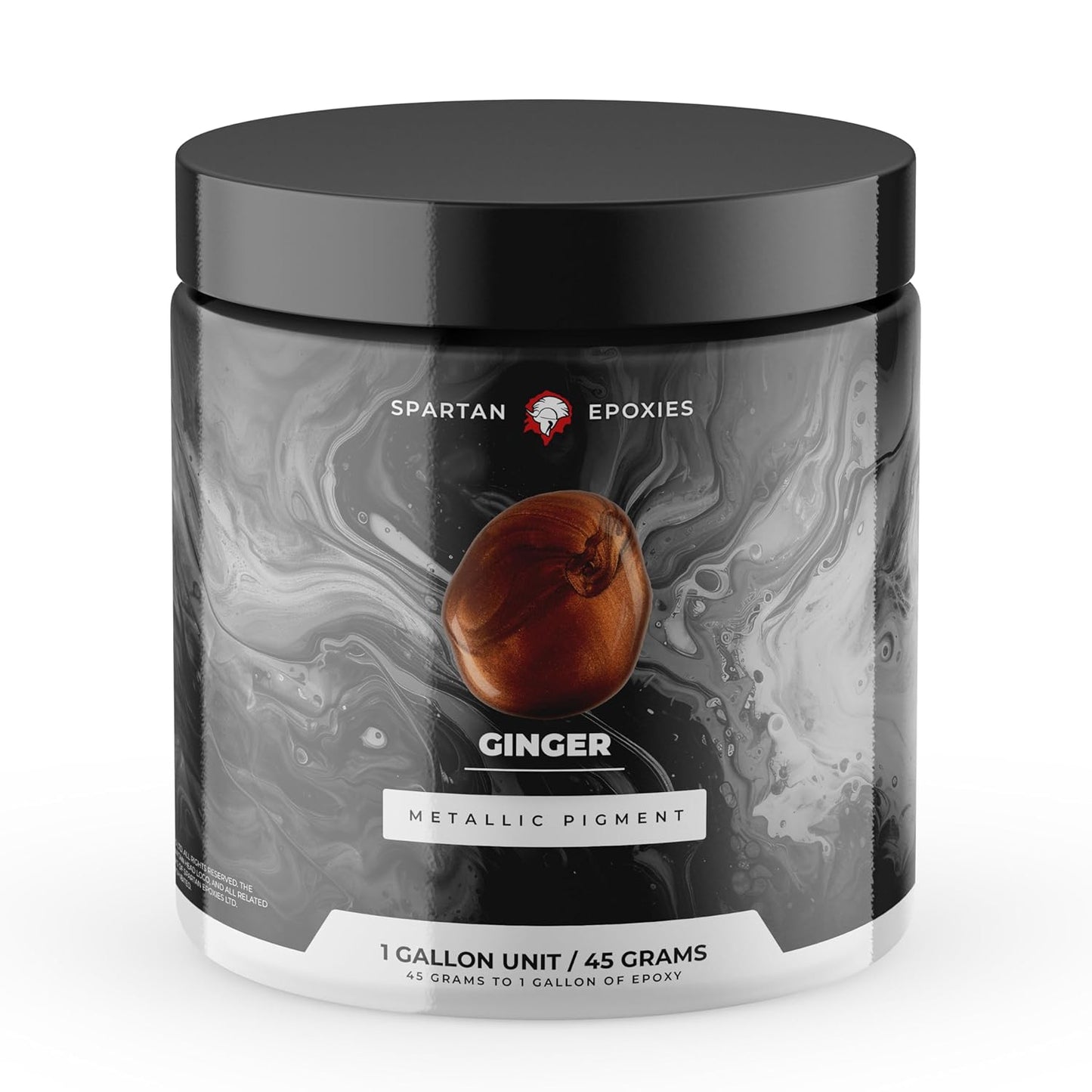 Spartan Epoxies Metallic Pigment Powder for Epoxy - 30 Unique Colors, 4oz for 1 Gallon and 12oz for 3 Gallons of Clear Epoxy, Made in The USA (Ginger, 4oz (45 Grams))