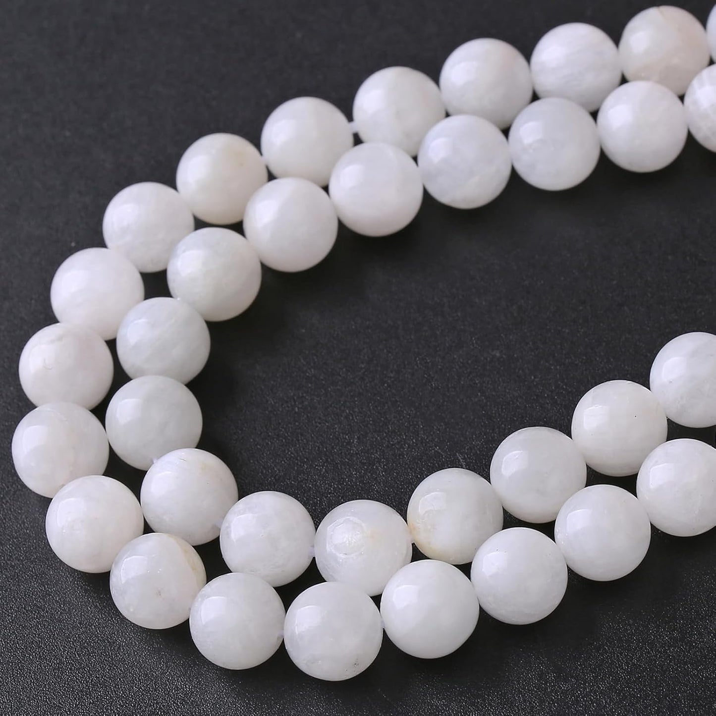 8mm 45pcs Natural Moonstone Stone Beads for Jewelry Making Energy Healing Power Stone Beads DIY Bracelet Necklace Accessories 15"