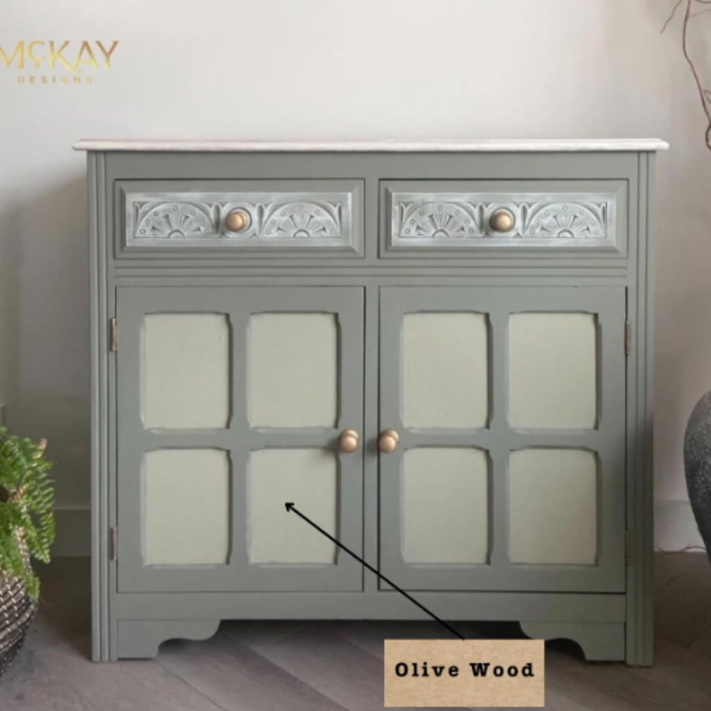 Dixie Belle Paint Company Chalk Finish Furniture Paint – Olive Wood (4oz) – Matte Chic Chalk Mineral DIY Furniture Paint