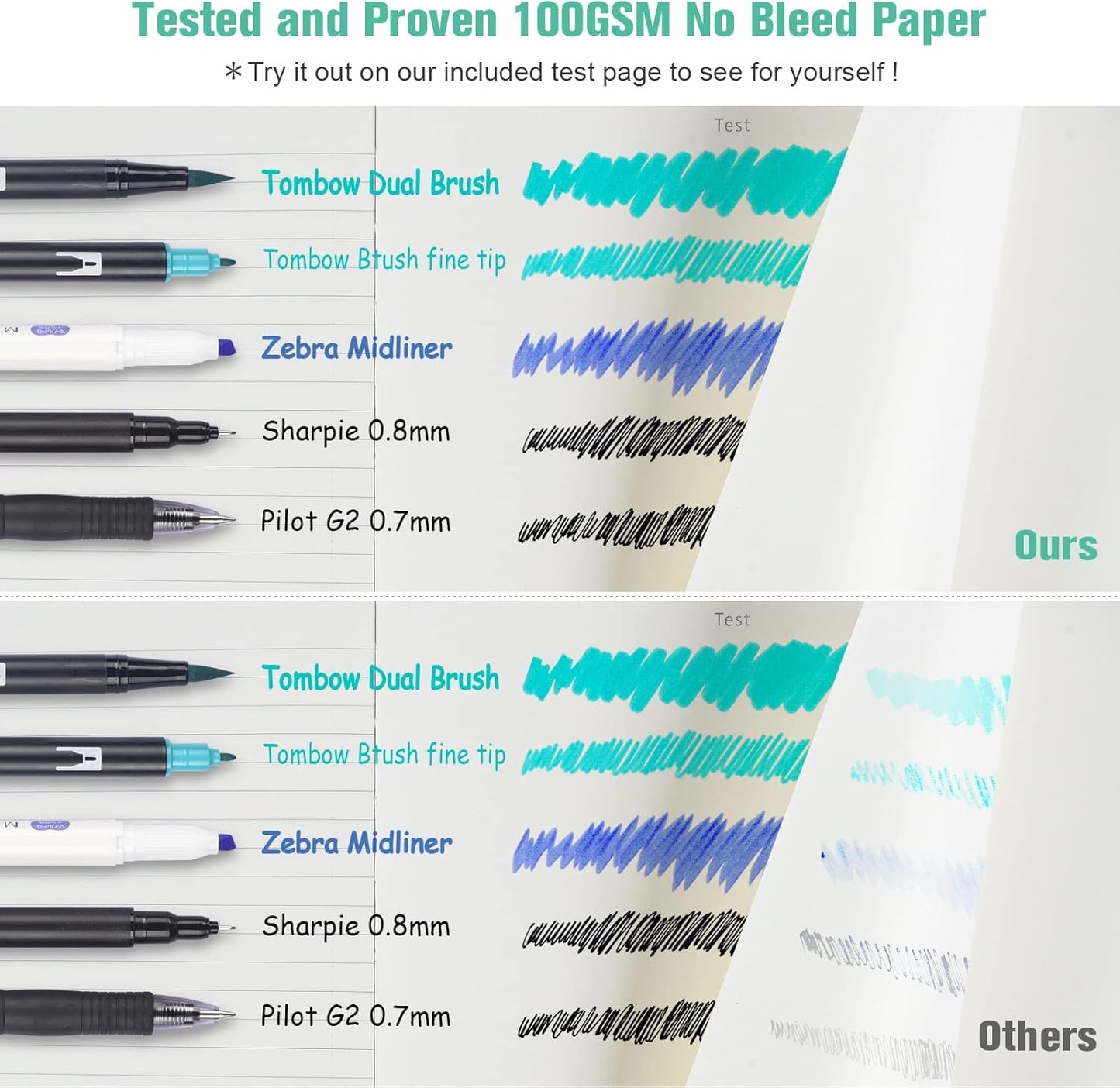 5 Pack College Ruled Notebook, 312 Numbered Pages Thick Notebooks Bulk, 100gsm No Bleed Paper Hardcover Leather Journal, Lined Journal Notebook Set for Women Men School Office, A5, Multicolor