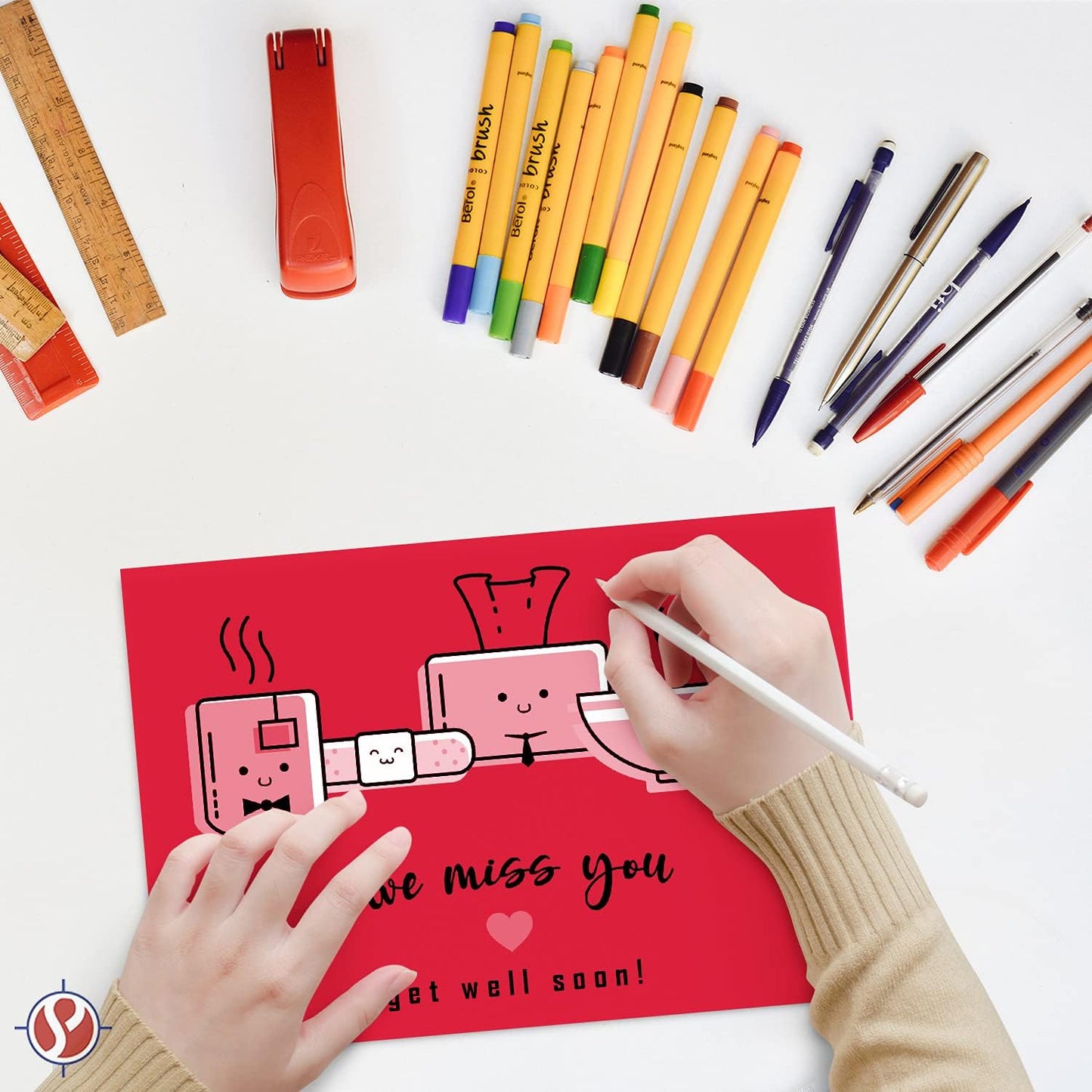 8.5 x 11" Red Color Paper Smooth, for School, Office & Home Supplies, Holiday Crafting, Arts & Crafts | Acid & Lignin Free | Regular 20lb Paper - 100 Sheets