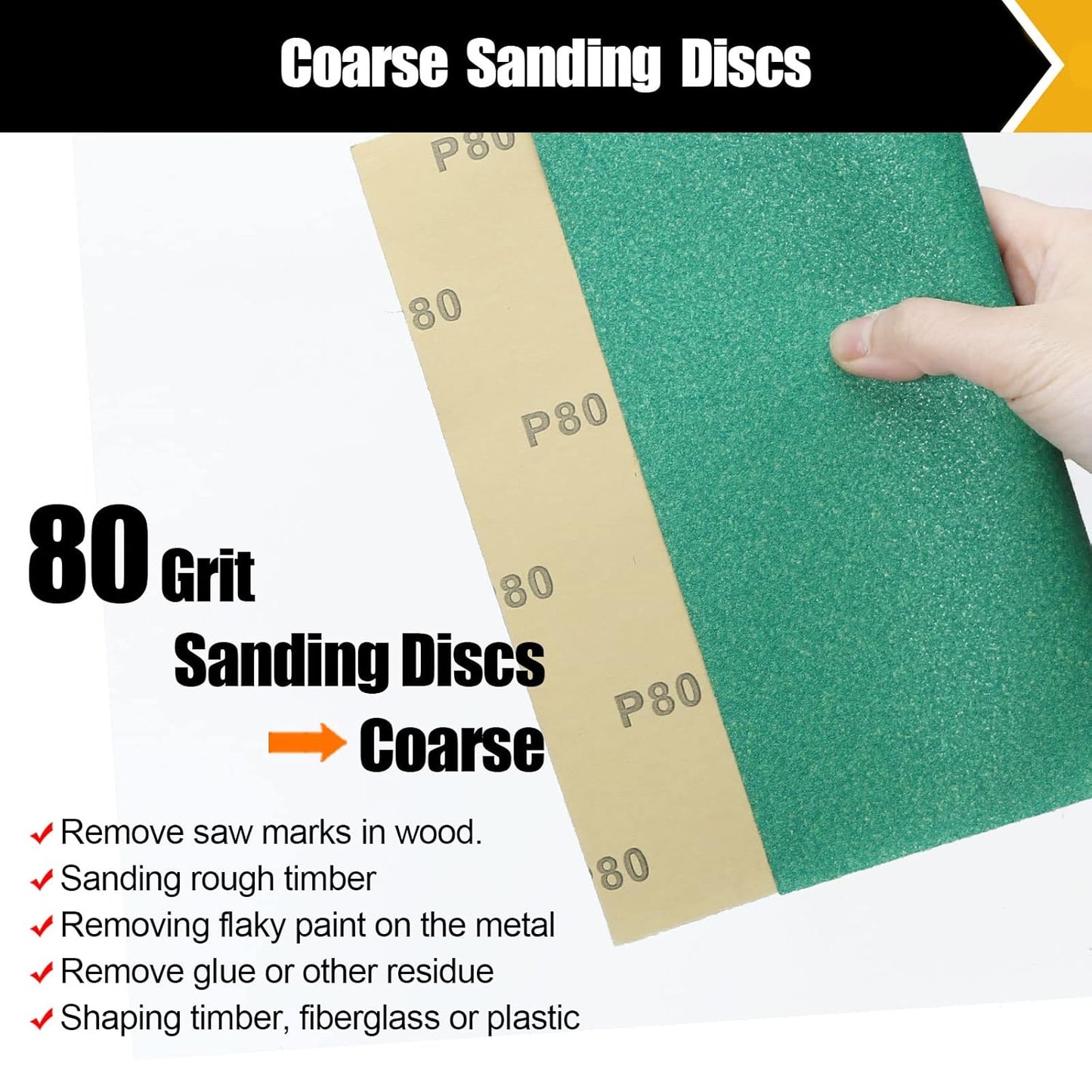 80 Grit Sandpaper, Sandpaper Assortment Sandpaper for Wood Metal Furniture Hand Sander Sand Paper Set Sandpaper Sheets Cut for Use 9" x 11"/12 Sheets
