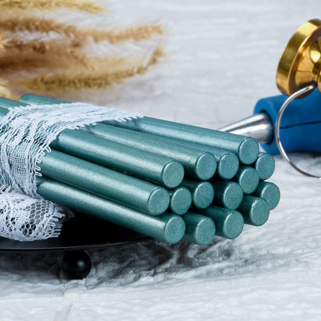 16 PCS Sealing Gun Wax Sticks in Patina Color for Stamp Seals, Fit to Mini Glue Gun