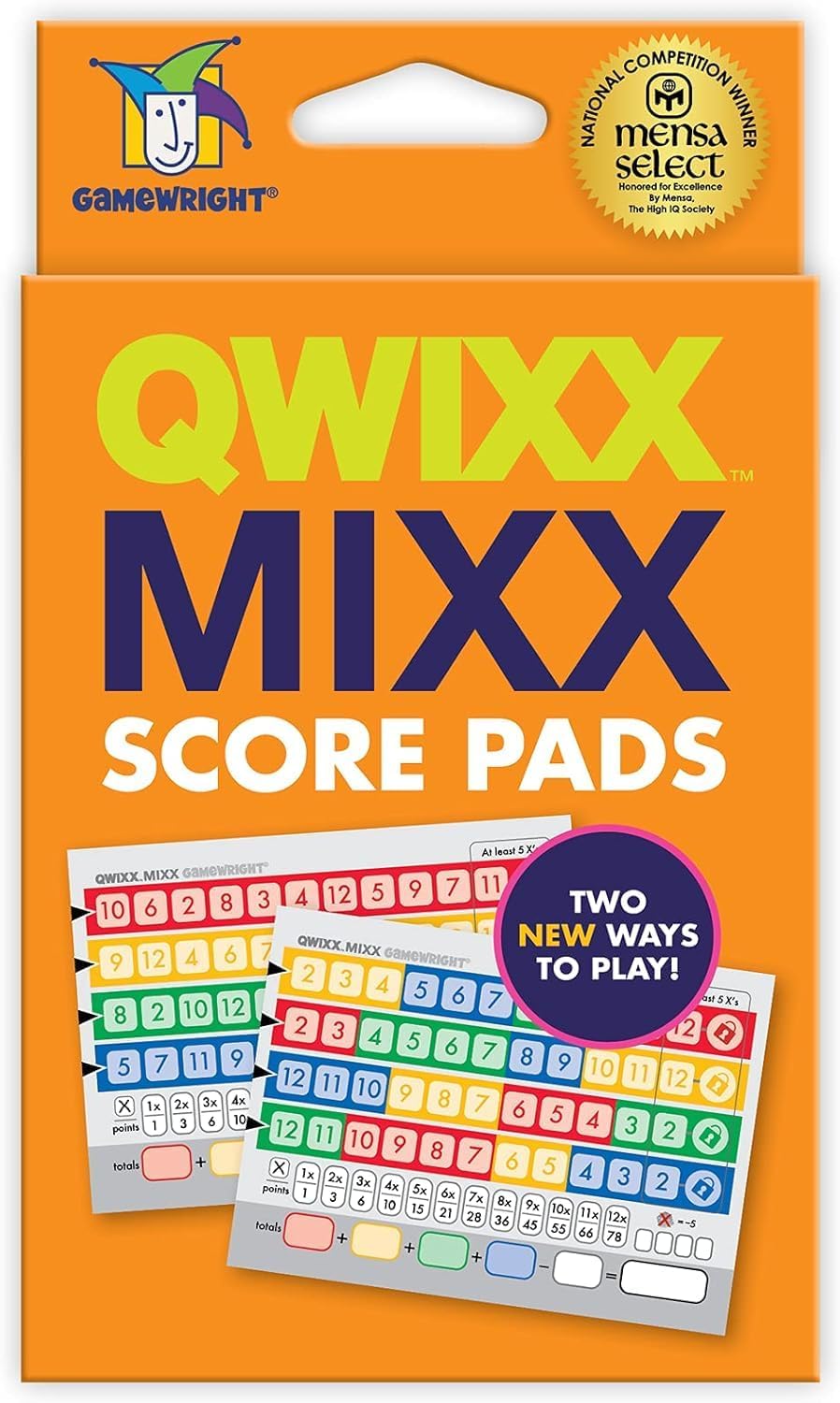 Gamewright Qwixx Mixx - Genuine Enhanced Game Play Add-On Replacement Scorecards for Qwixx - A Fast Family Dice Game, 8 + years