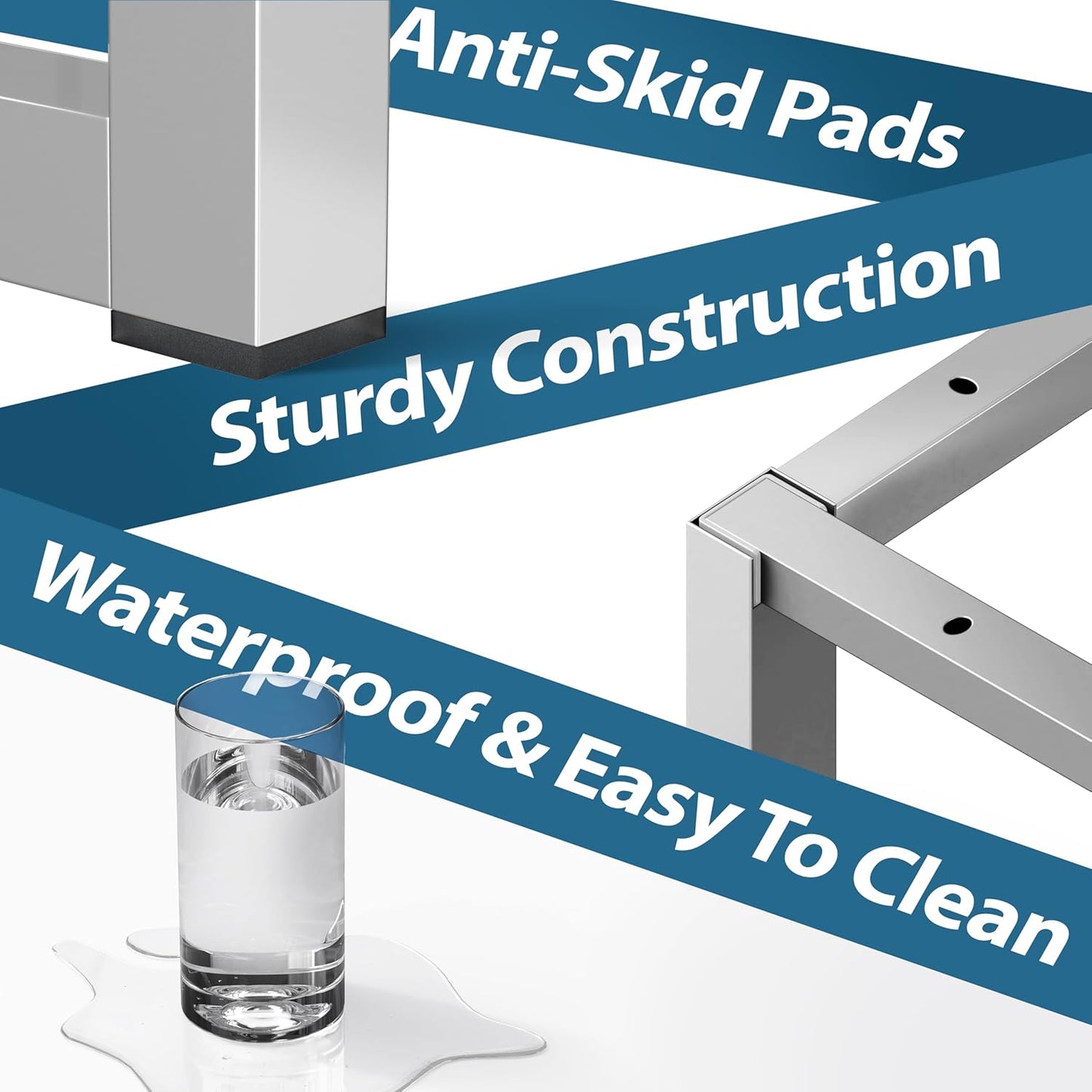 SHW Mission 32-Inch Home Office Computer Desk, White