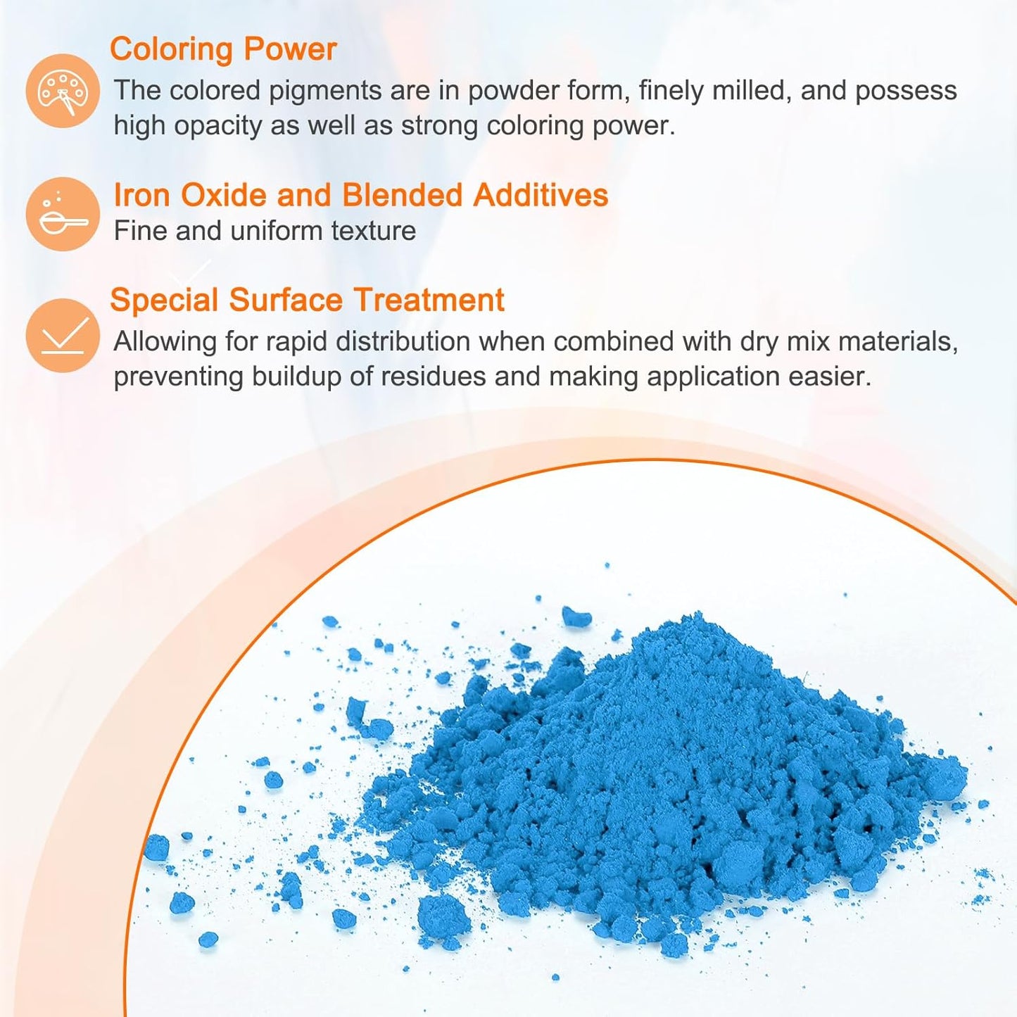 HARFINGTON Iron Oxide Powder Concrete Pigment 325 Mesh 3.5oz (100g) Iron Oxide Grout Pigment for Pastel Tile Paint Concrete Cement, Navy Blue