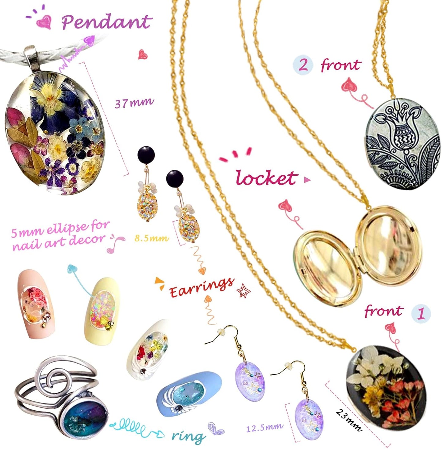 FUNSHOWCASE Oval Cabochon Resin Epoxy Silicone Mold