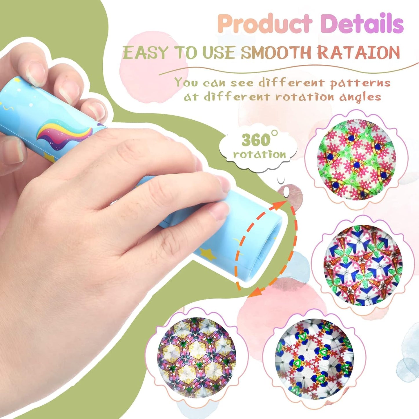 Yunsailing 30 Pcs Classic Kaleidoscopes Party Favors Vintage Mini Kaleidoscope Party Favor Educational Toy for Kids Valentine's Return Gifts School Classroom Prizes Goodie Bag Fillers(Cute)