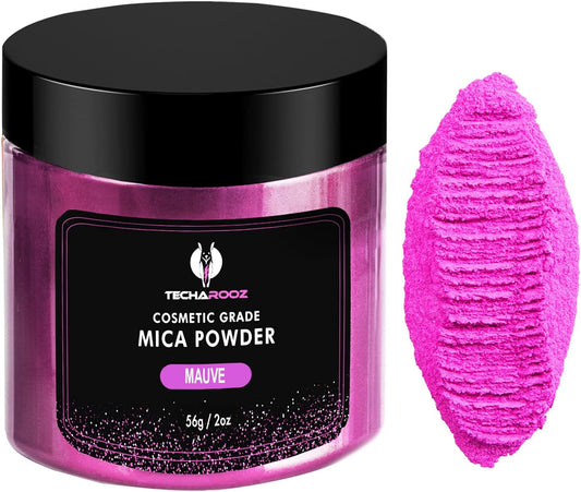 Mauve Mica Powder for Epoxy Resin 56g / 2oz. Jar - Techarooz 2 Tone Resin Dye Color Pigment Powder for Lip Gloss, Nails, Colorant for Slime Bath Bombs Soap Making & Polymer Clay