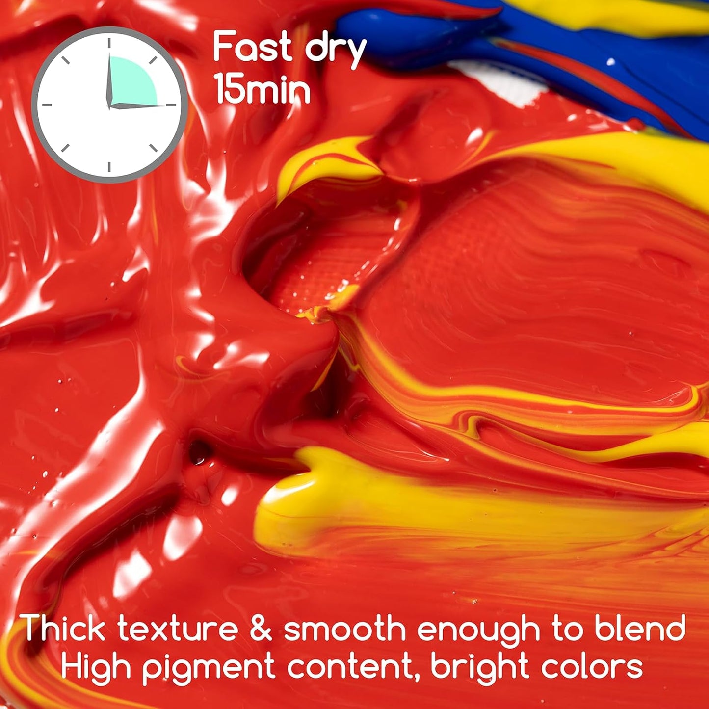 MEEDEN Acrylic Paint Set: 100ml/3.38oz x 40 Tubes - Heavy Body Acrylic Paint Set including 36 Colors & 4 x Titanium White