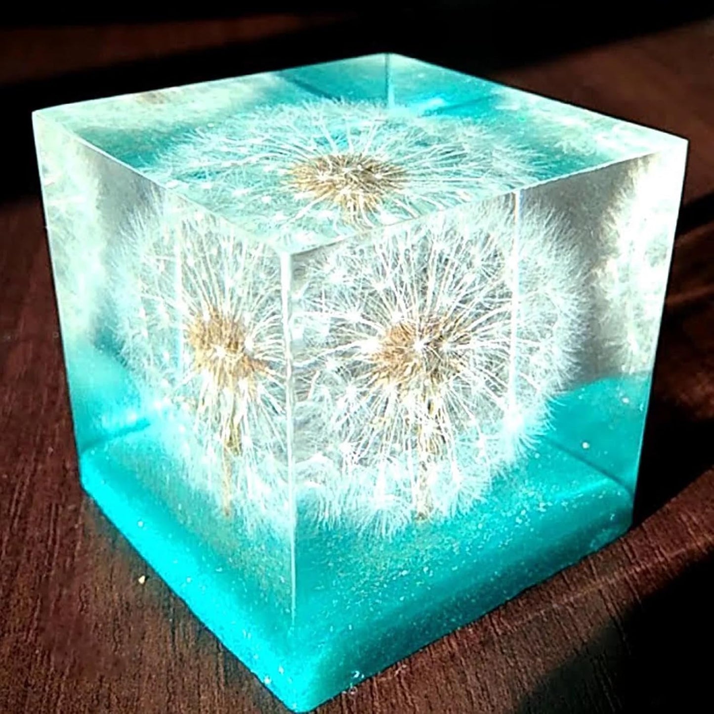 2 Pack Square Resin Molds Cube Silicone Casting Molds, 2 Sizes Epoxy Resin Molds Transparent Square Silicone Molds for Resin Casting, 4 Inch and 3Inch