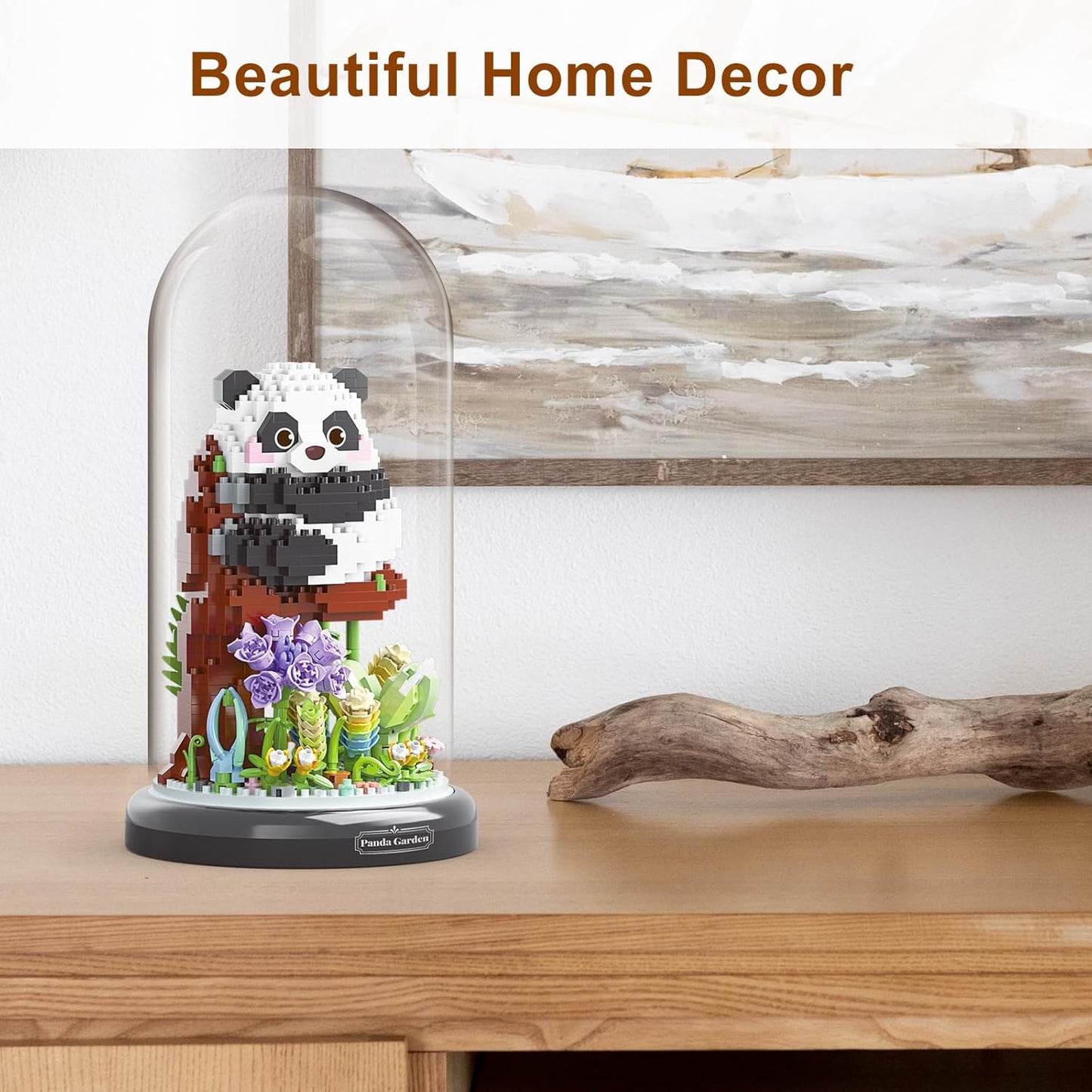 Panda Flower Building Set for Adult Party Favors for Kids Animal Building Blocks Plant Friend Set Bonsai Tree Valentines New Year Easter Birthday Gift for Boys Girls Age 6-12+(Panda Succulent)