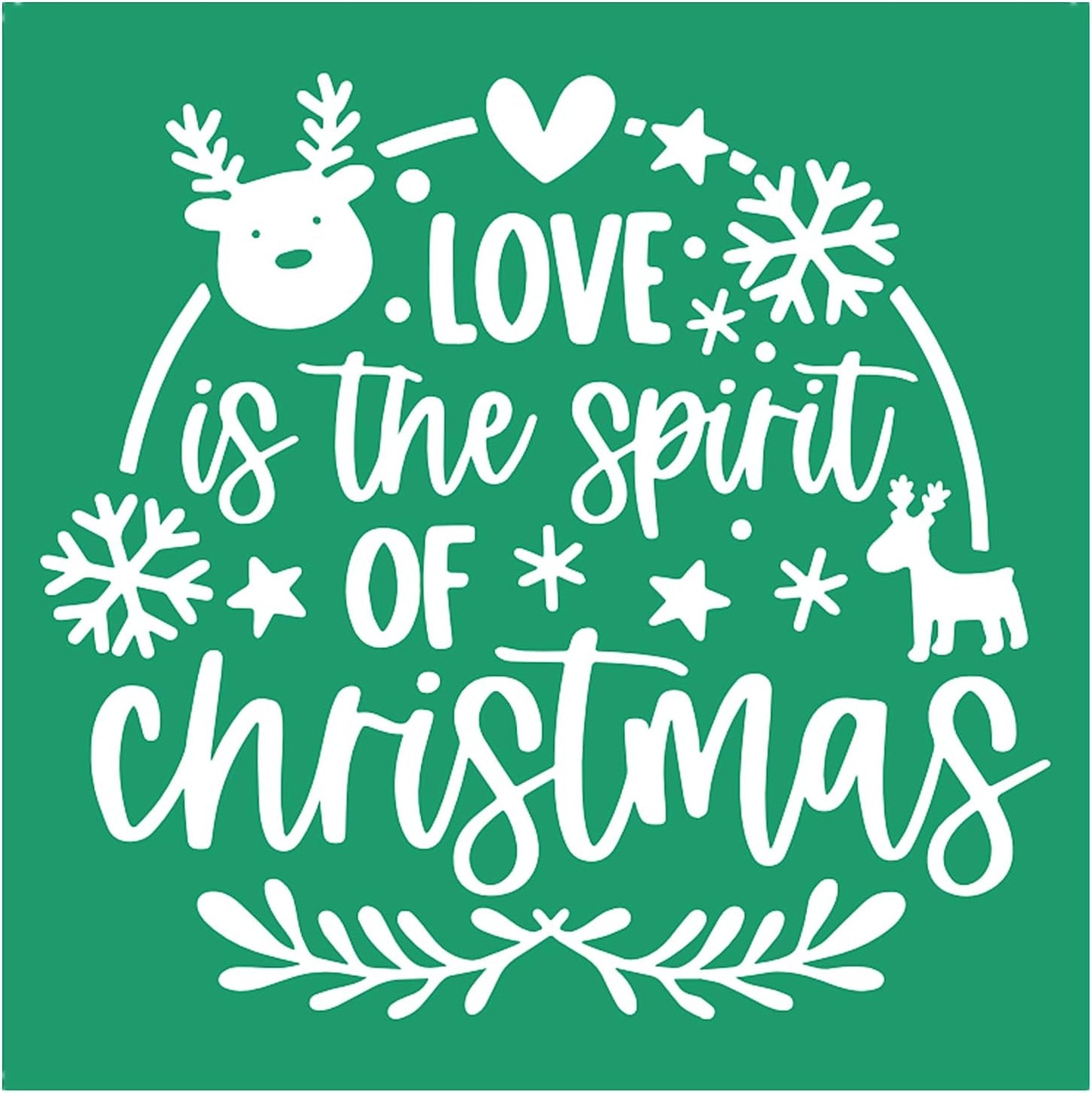 JAAJDO Reusable Silk Screen Stencil for Painting on Wood, Christmas Pillow Covers, Window Decor, Hand Towels, T-Shirt - Mesh Transfers Adhesive Stencils for Crafts