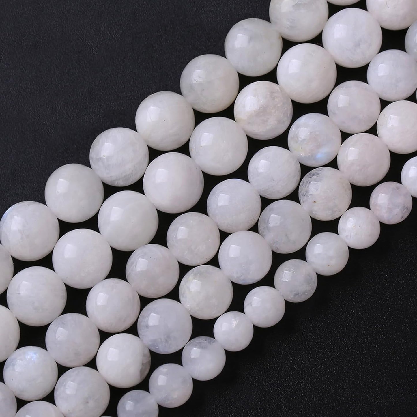 6mm 60pcs Natural Moonstone Stone Beads for Jewelry Making Energy Healing Power Stone Beads DIY Bracelet Necklace Accessories 15"