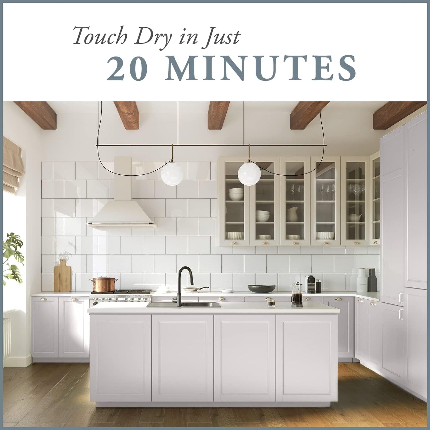 AMY HOWARD AT HOME Chalk-Based One Step Paint for Furniture, Cabinetry, Decor, Finish, and More | No Stripping, Sanding, or Priming | Ultra-Light Base | 16 Ounce | Italian Silver