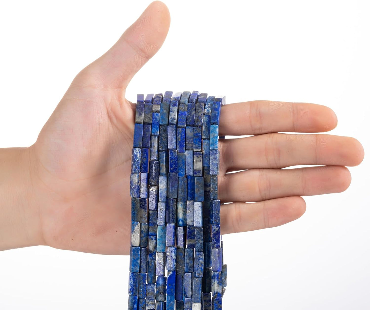 Natural Lapis Lazuli Rectangle Tube Beads 4x13mm 38cm/str Loose Semi Gemstone Stone Beads for Making Bracelets Necklace Earrings