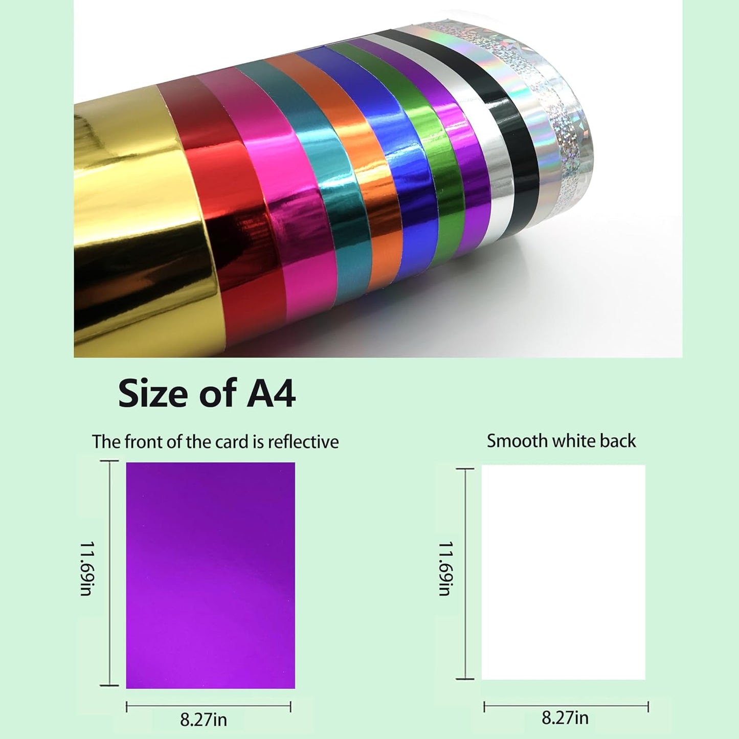 TGXRZX Metallic Purple Cardstock Paper,Size 8 "x 11" (250gsm), 15PCS, Mirror Finish Gold Foil Board for Crafting, Invitations, and Decorations,Die Cut and Plotter,Card Making (Purple)