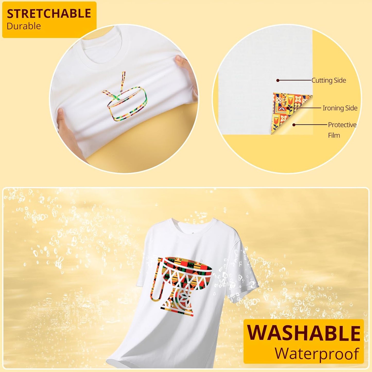 HTVRONT Kwanzaa HTV Vinyl Sheets - 11 Pack of 12x10 Inch Heat Transfer Vinyl for T Shirts, Easy Iron On Vinyl Bundle for Kwanzaa Decorations & Crafts