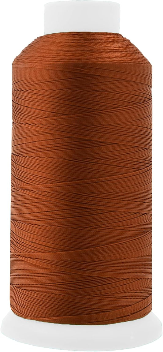 Mandala Crafts Burnt Orange Heavy Duty Thread -1500 Yds Tex 90 Thread for Sewing Drapery Jeans Leather Hair Outdoor Marine Upholstery