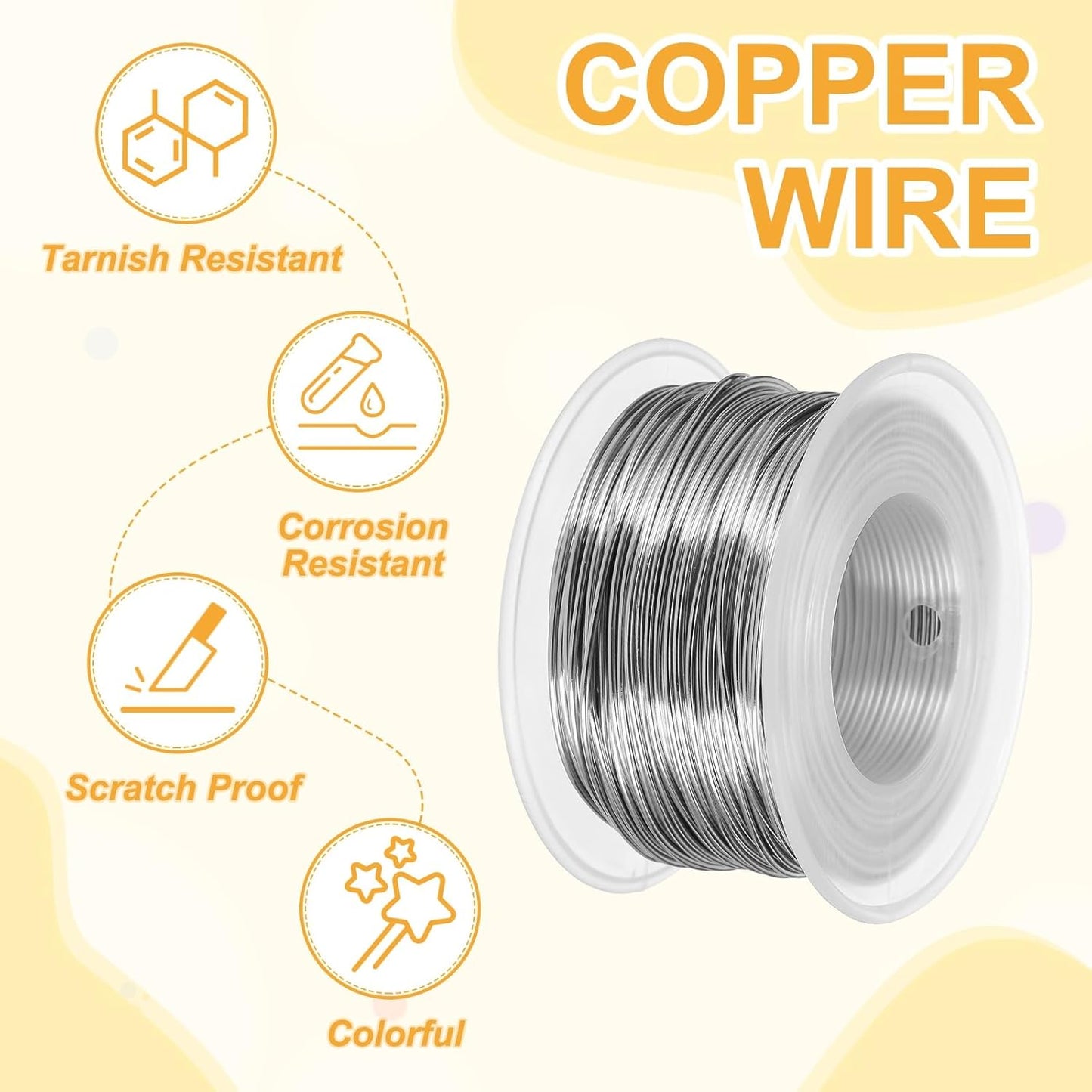 uxcell 18 Gauge / 1mm Anodized Aluminum Wire for Jewelry Craft Making, 102 Feet Bendable Flexible Wire for DIY Home Decor Gardening Sculpture, Silver
