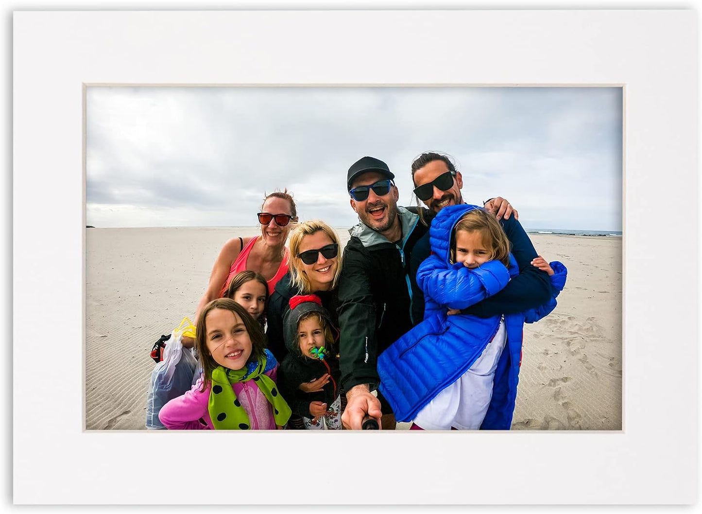 Pack of Ten Acid Free 8.5x11 Mats Bevel Cut for 7x9 Photos - White Precut Matboards with Backing Boards and Self Seal Photo Mat Bags for Pictures, Photos, Framing - 4-ply Thickness