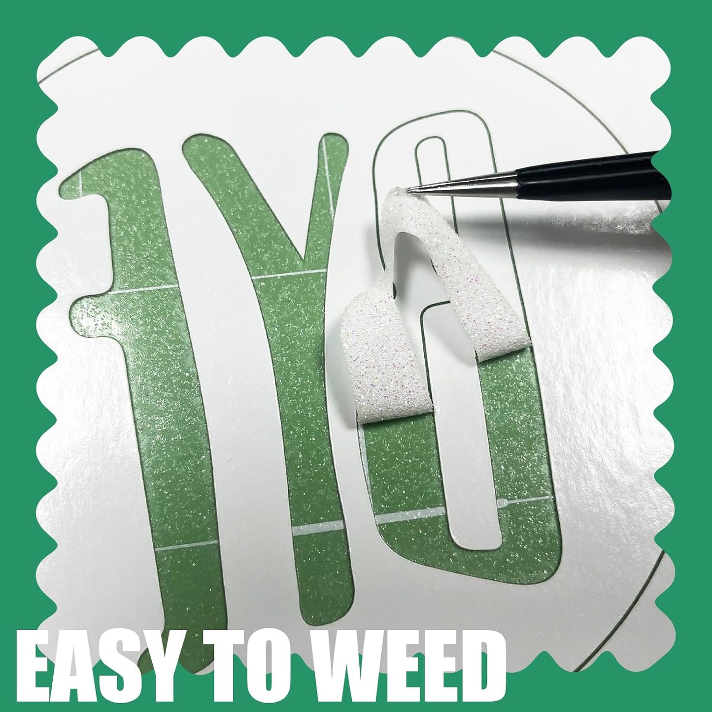 White Glitter HTV Heat Transfer Vinyl, 12" x 5ft lron on Vinyl, for T-Shirt Ironing, Vinyl HTV Easy to Cut and Weed, The Best Choice for DIY Creativity. (White, 12" x5ft)