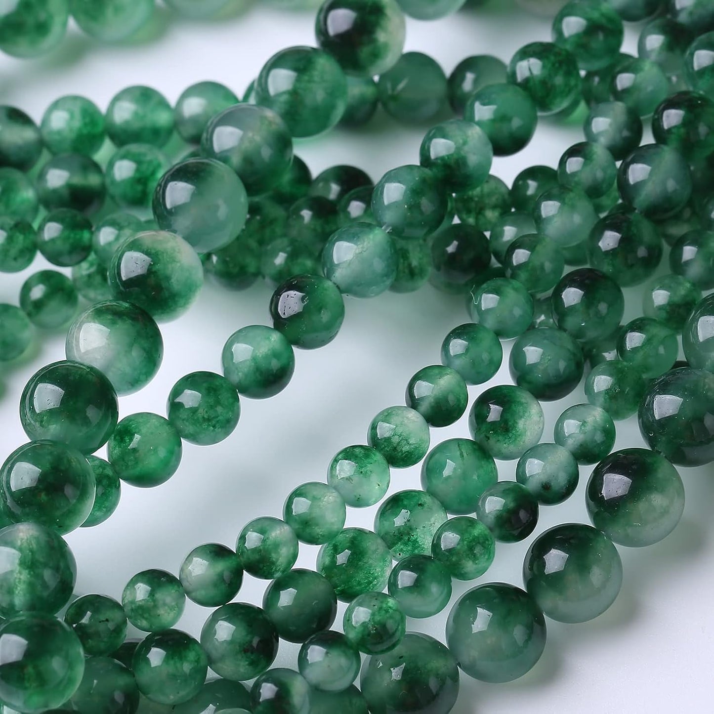 36PCS 10MM Aquatic Agate Stone Beads Energy Healing Beads for DIY Jewelry Bracelet Necklace Making for Jewelry Making 15Inch