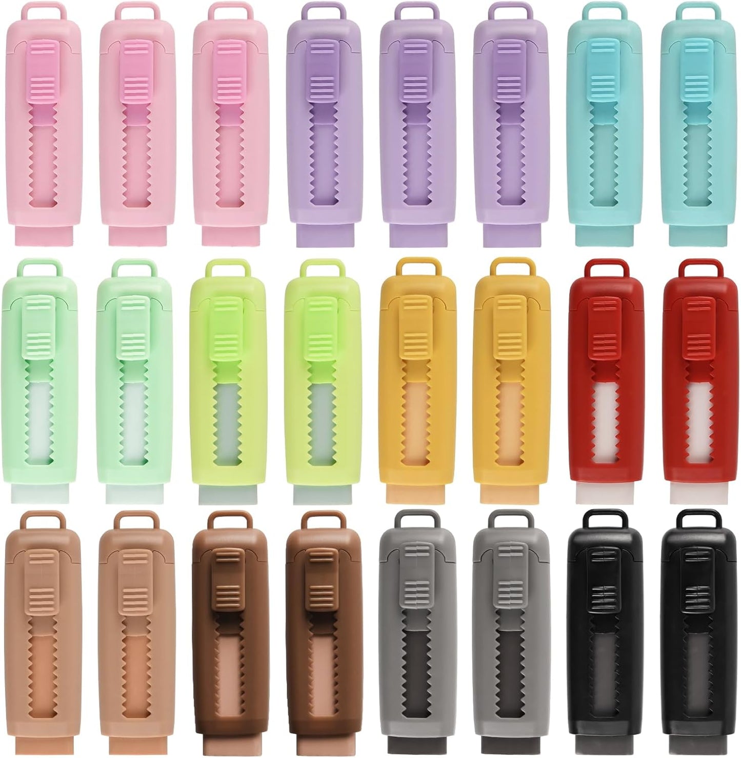 24 Pcs Cute Retractable Eraser for Pencils Cute School Supplies Kawaii Erasers for Kids Fun Cartoon Erasers Back to School Supplies Kid Party Favors Gift (Style 2)