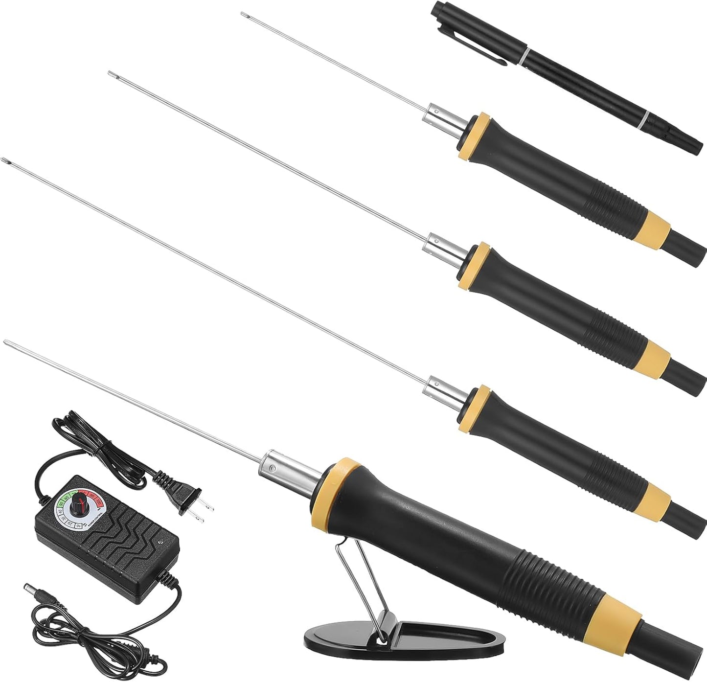 6 Pcs Foam Cutter Electric Hot Wire Cutter Pen Tools Kit, 4'', 6'', 8'' Foam Board Cutter with Stand, 110-220V/ 36W Digital Voltage Apaptor, Cutting Pen for Foam Cutting, Arts, Crafting