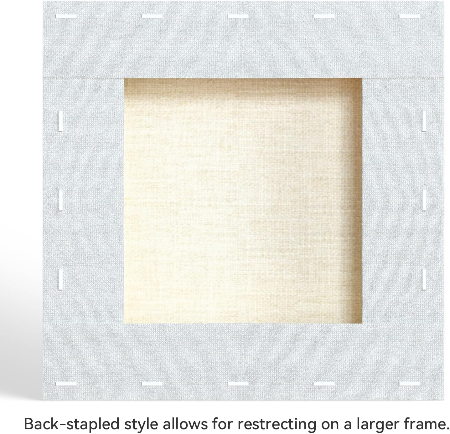 PHOENIX 8x8 Inch 6 Pack Artist Canvas - Small Square Stretched Canvases for Painting - 3/4 Inch Profile, 100% Cotton 11 Oz. Gesso Primed White Blank Professional Canvas Oil & Acrylic Paints