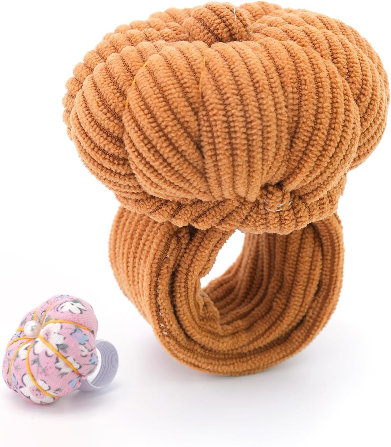 Wrist Pin Cushions, Sewing Needle Cushion kit with 1Pcs Elastic Strap Finger Ring Pincushions, Adjustable Strap Handcraft Needles Holder for Sewing and Quilting. (Peru)