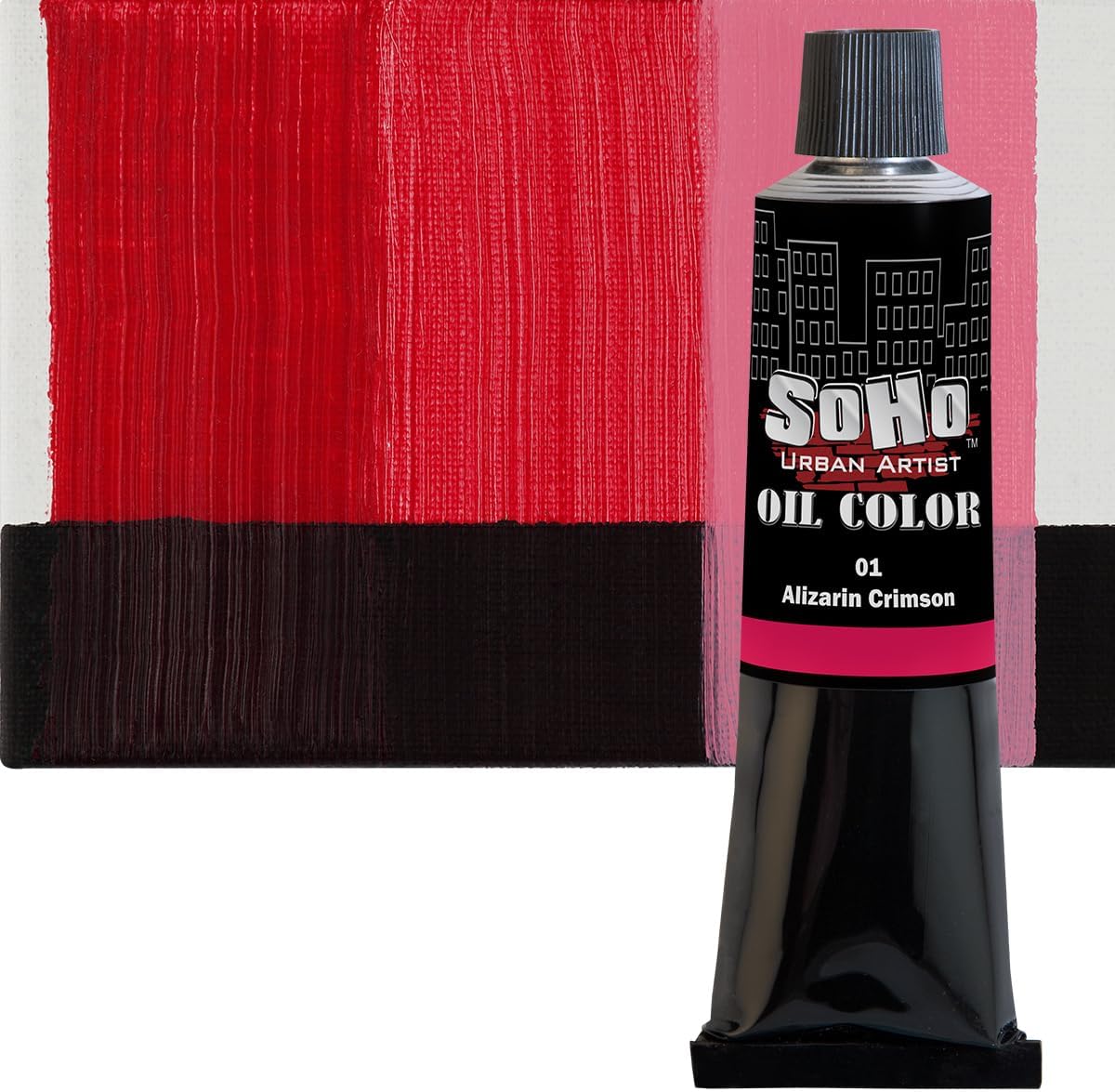Soho Urban Artist Oil Paint - Alizarin Crimson, 170 ml Tube - Best Valued Oil Colors for Painting, Excellent Pigment Load